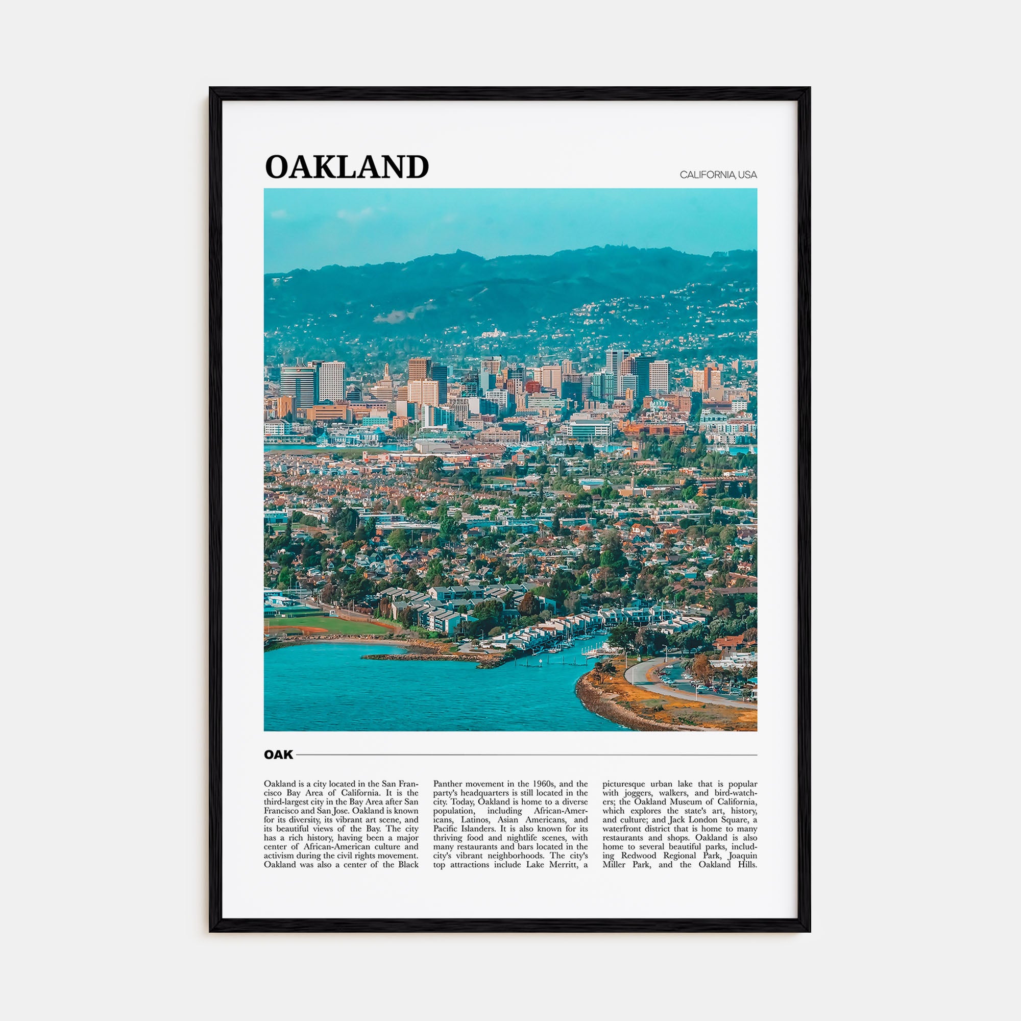 Oakland Travel Color Poster