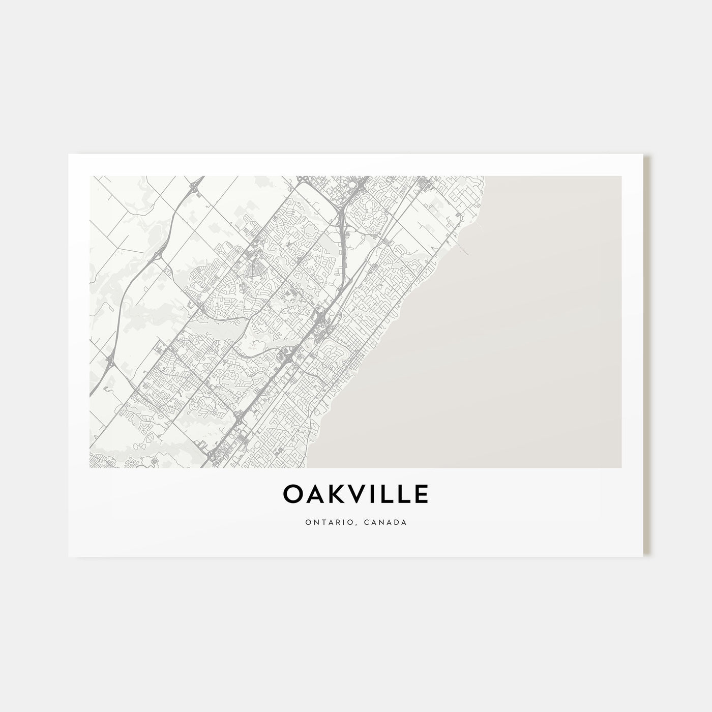 Oakville Map Landscape Poster
