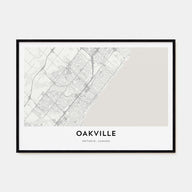 Oakville Map Landscape Poster