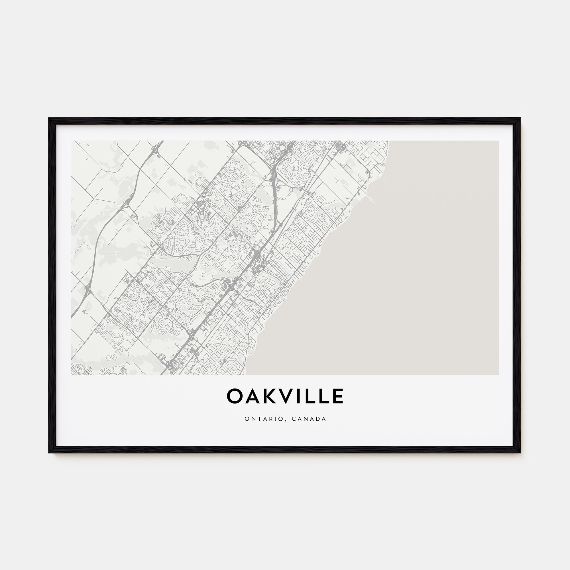 Oakville Map Landscape Poster