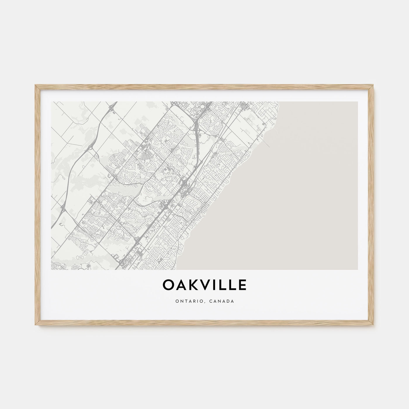 Oakville Map Landscape Poster