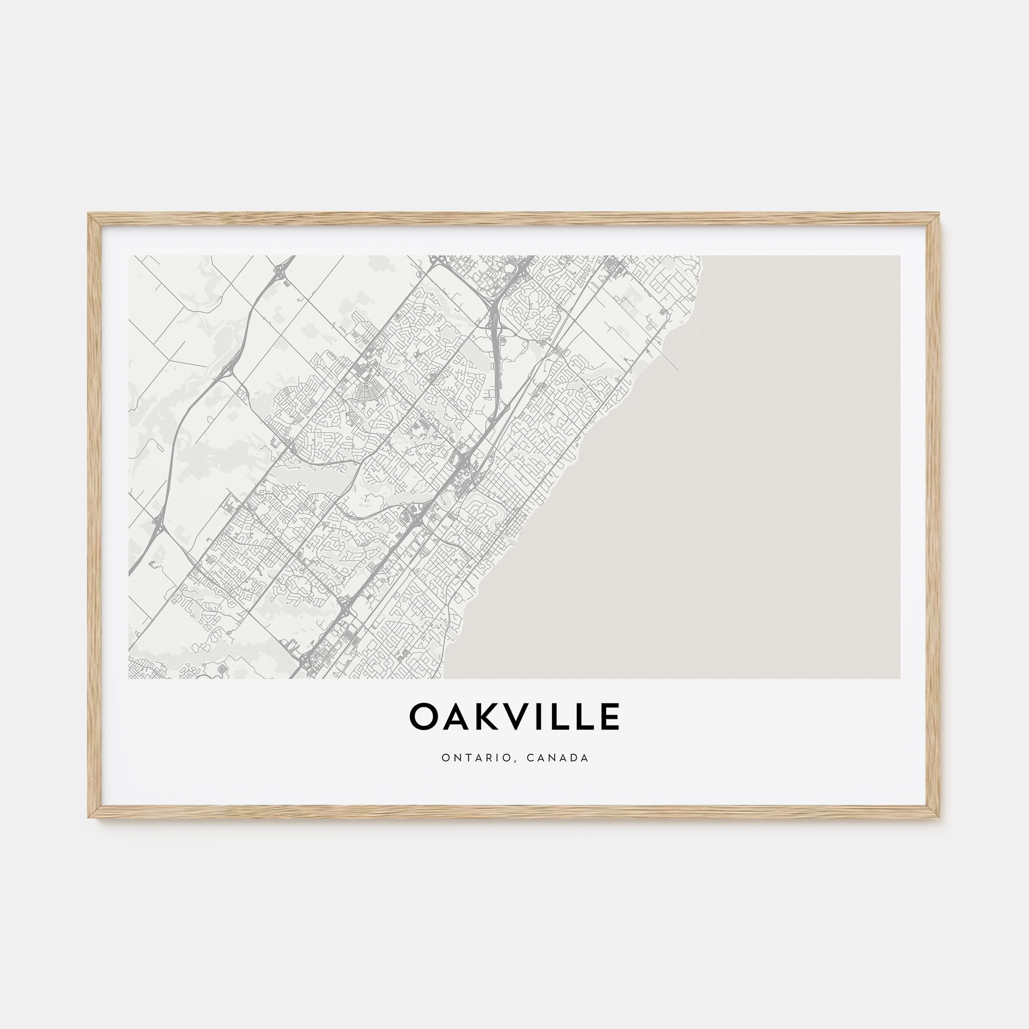 Oakville Map Landscape Poster