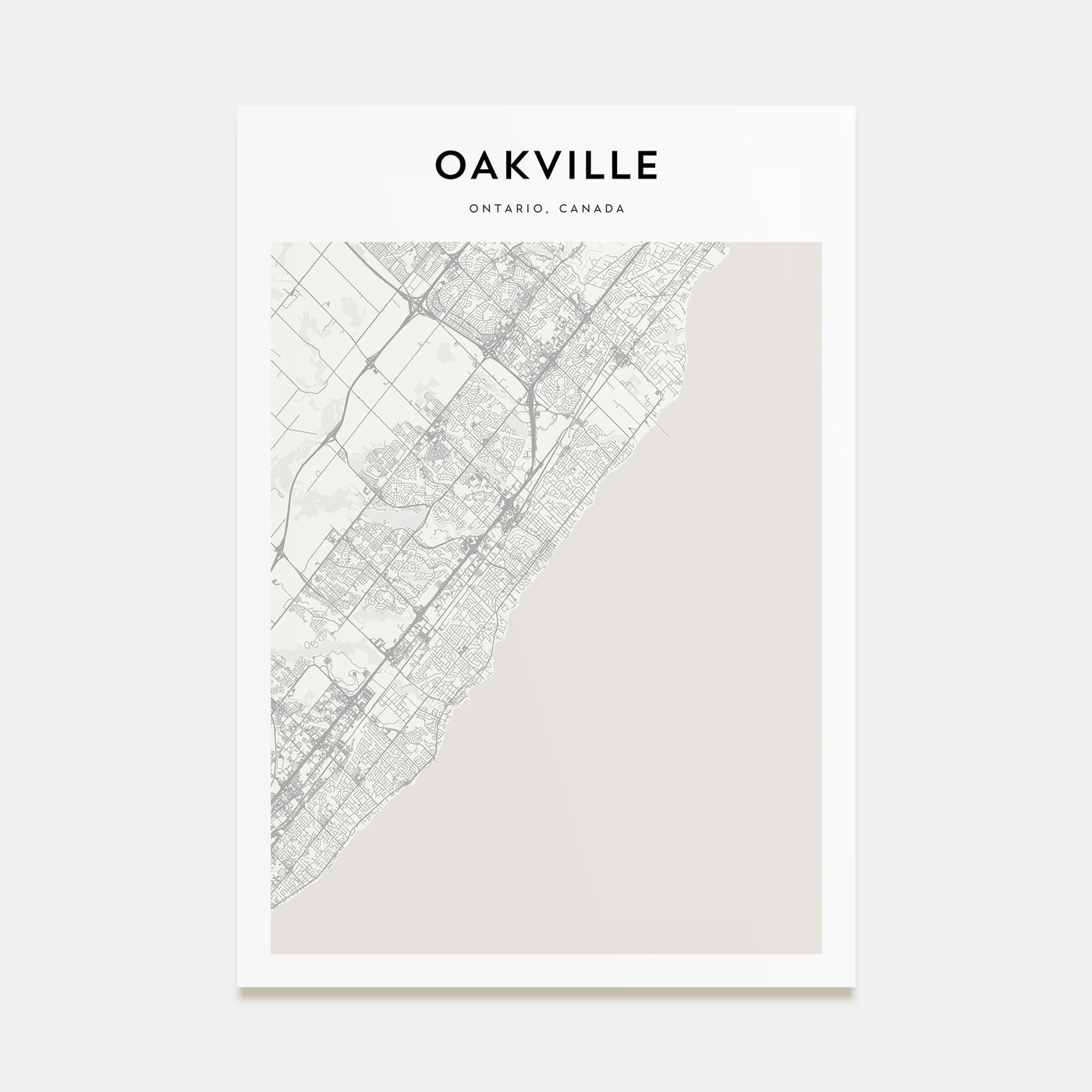 Oakville Map Portrait Poster