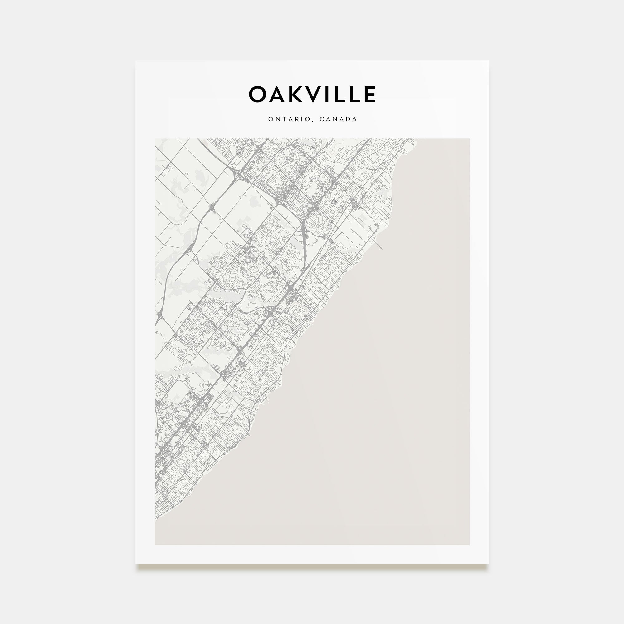 Oakville Map Portrait Poster
