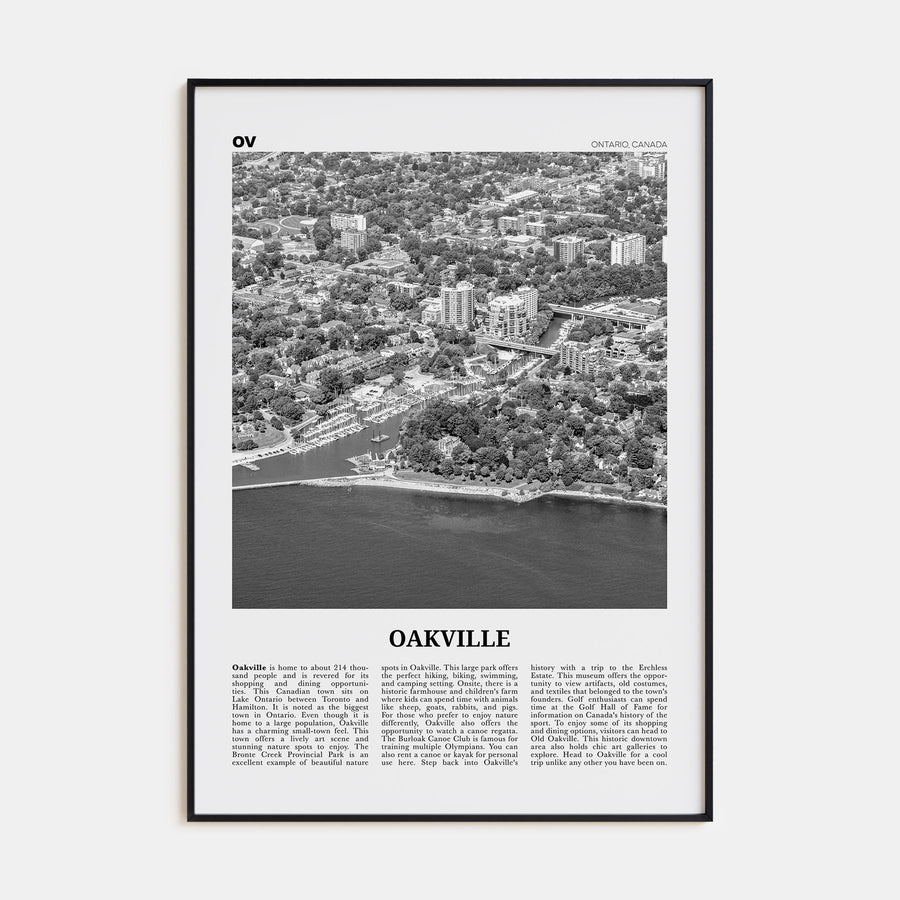 Oakville Travel B&W Poster