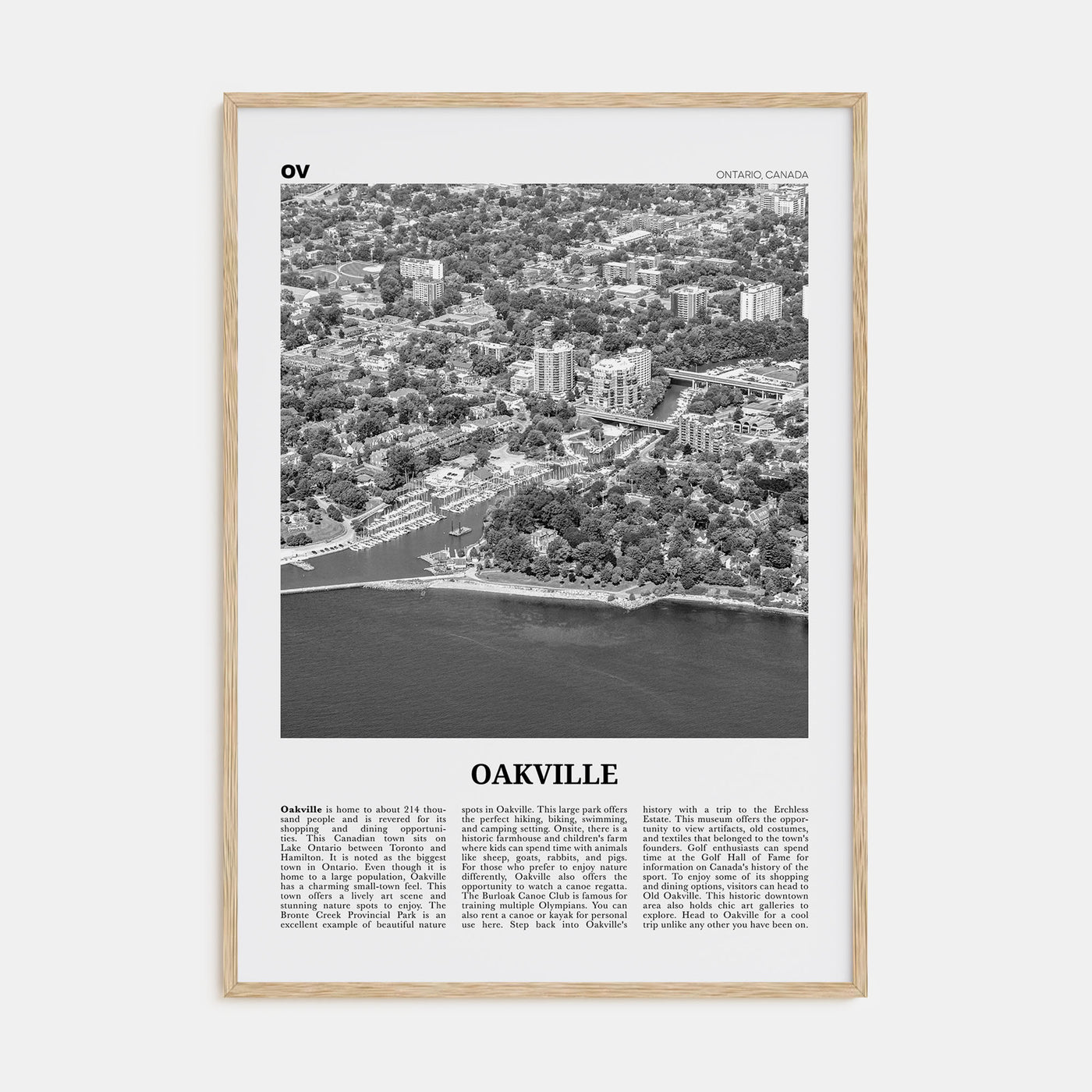 Oakville Travel B&W Poster