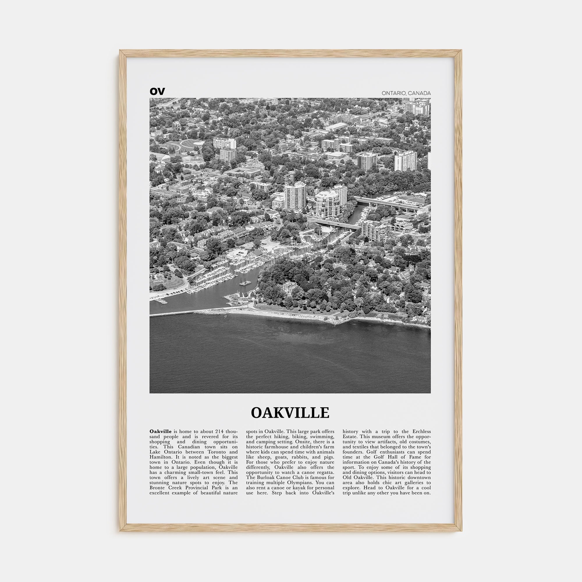 Oakville Travel B&W Poster