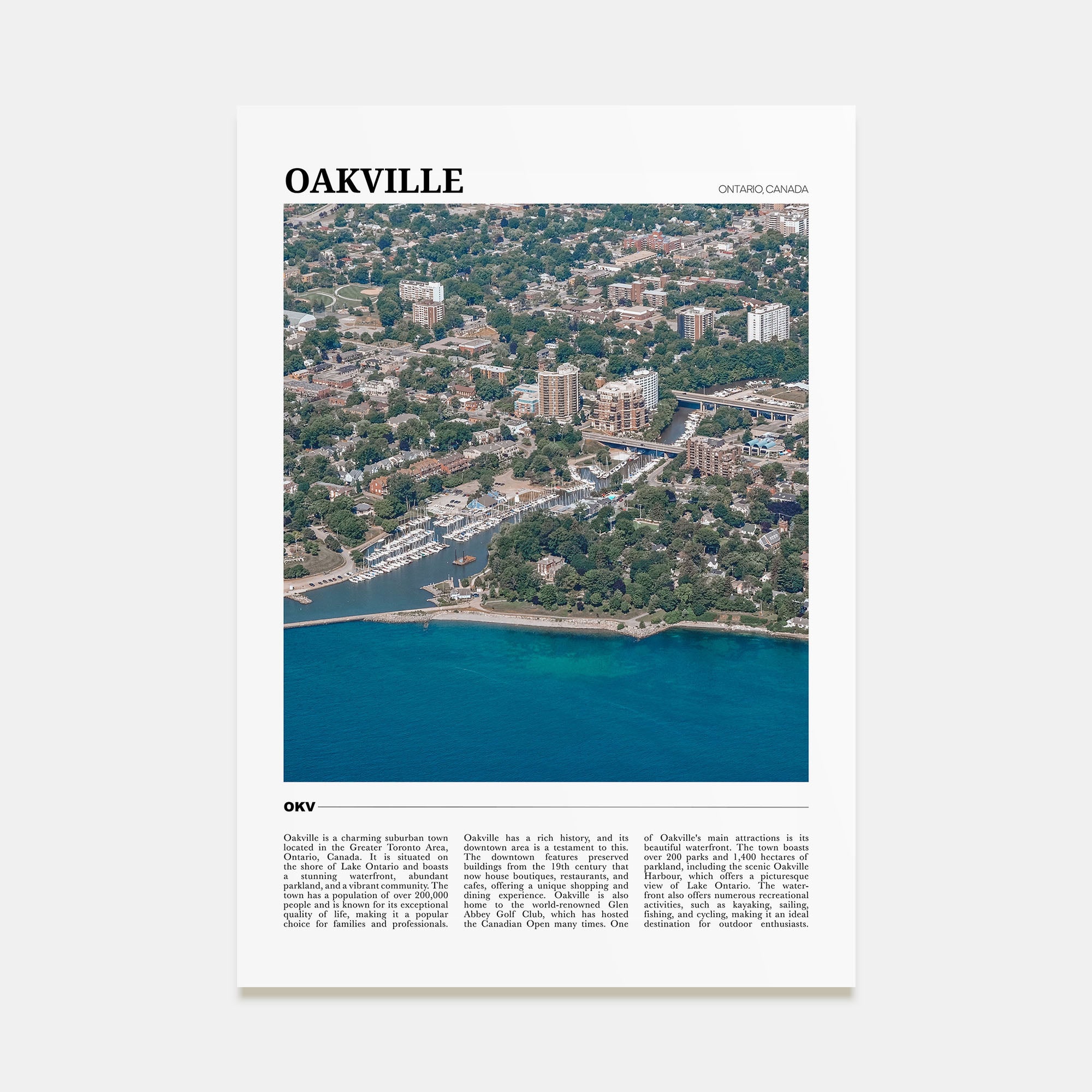 Oakville Travel Color Poster