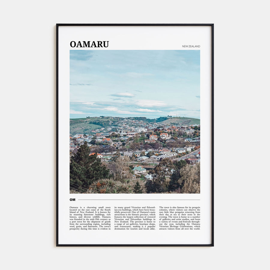 Oamaru Travel Color Poster