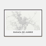 Oaxaca de Juárez  Map Landscape Poster