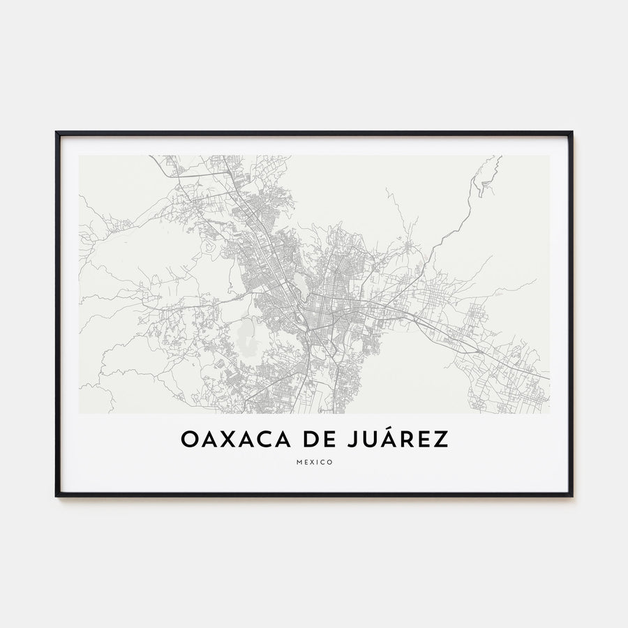 Oaxaca de Juárez  Map Landscape Poster