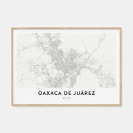 Oaxaca de Juárez  Map Landscape Poster