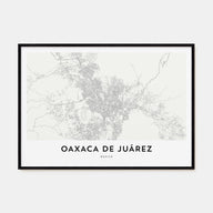 Oaxaca de Juárez  Map Landscape Poster