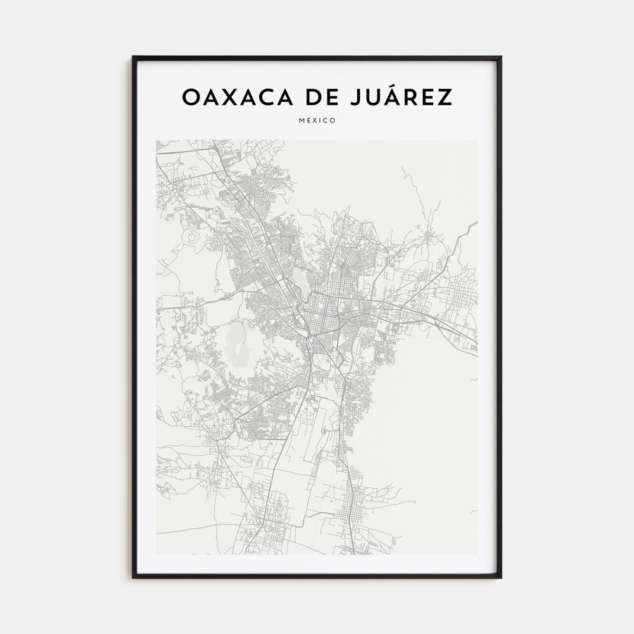 Oaxaca de Juárez  Map Portrait Poster
