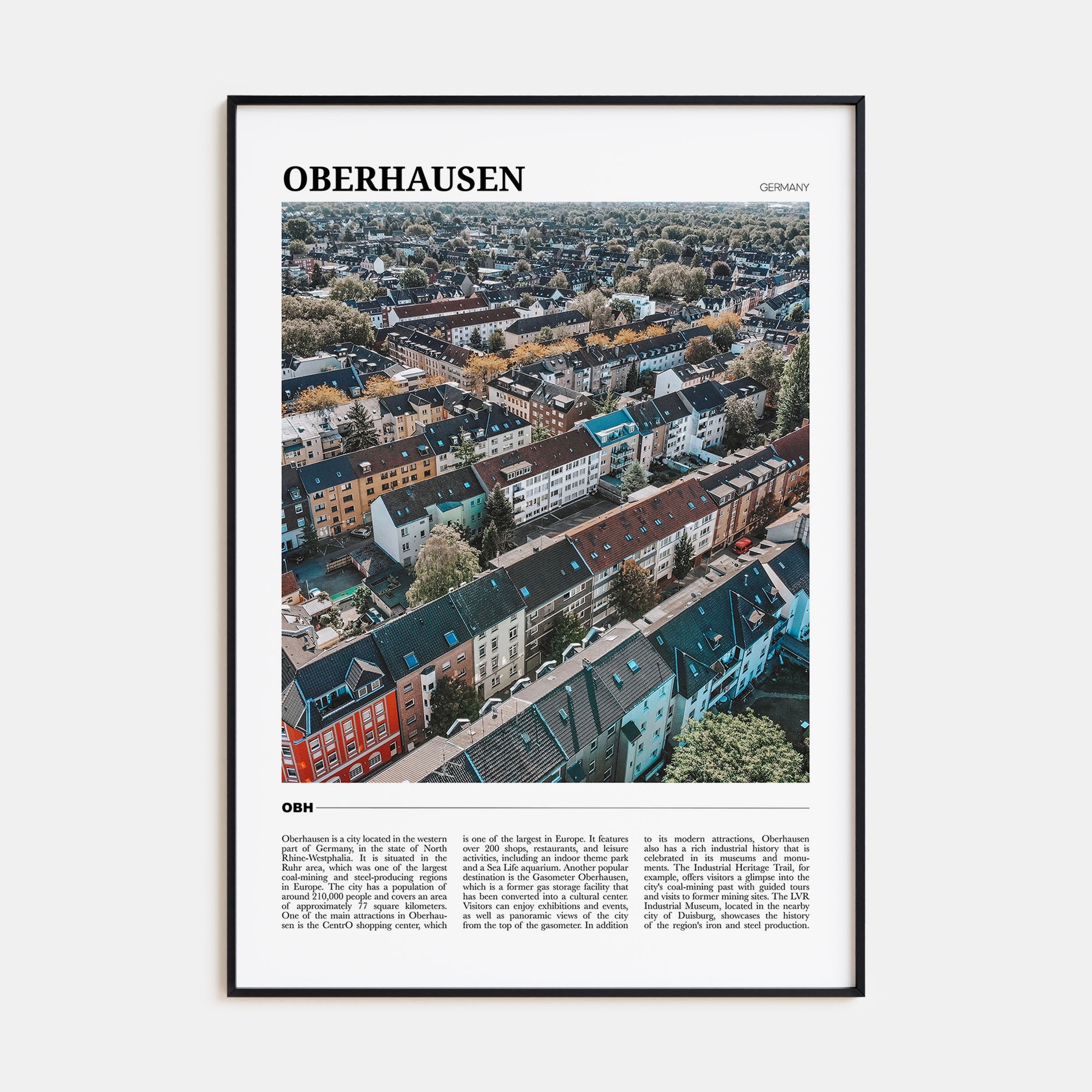 Oberhausen Travel Color Poster