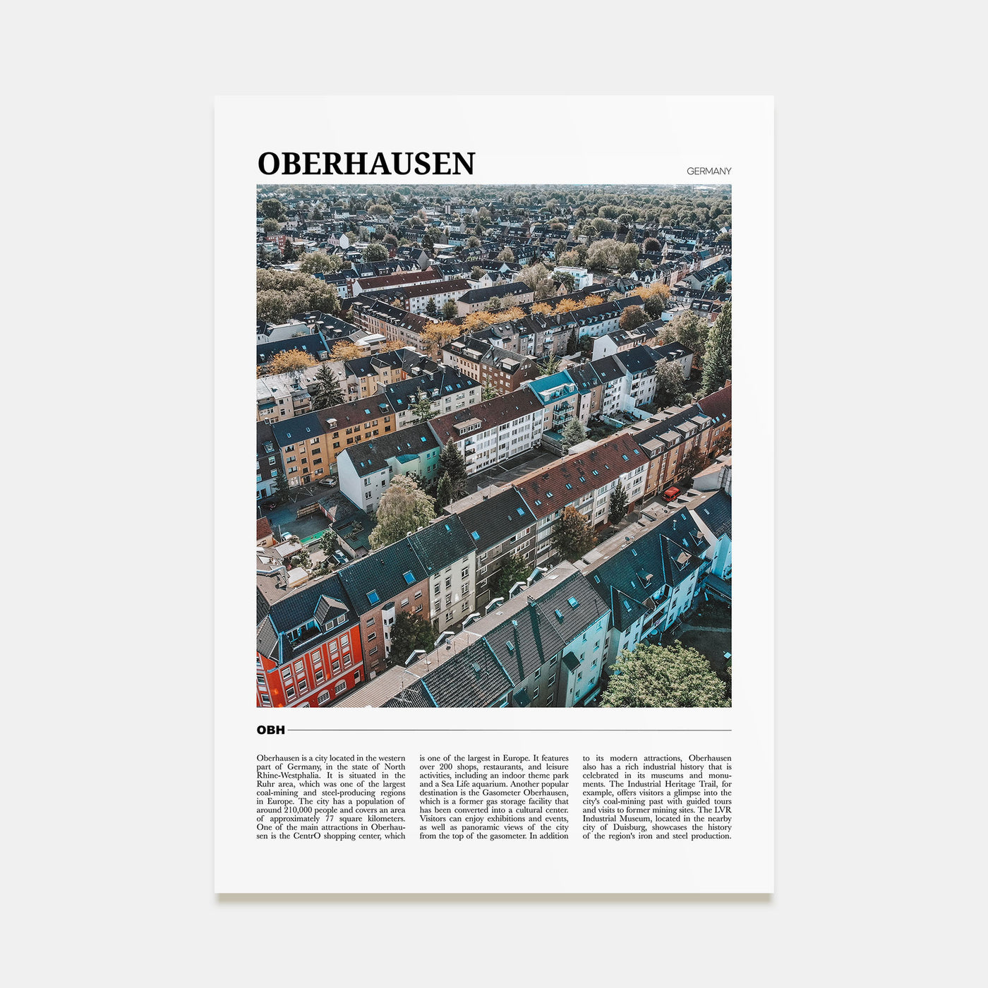 Oberhausen Travel Color Poster