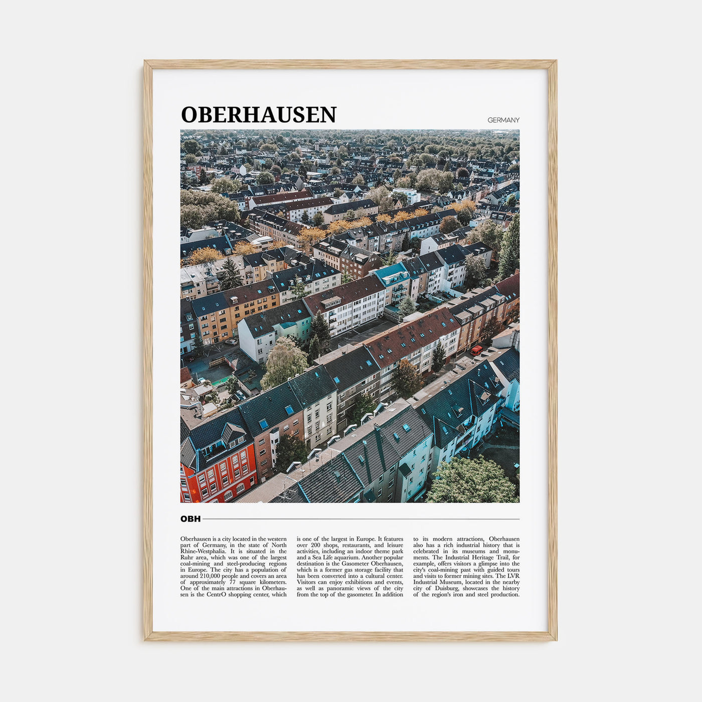 Oberhausen Travel Color Poster