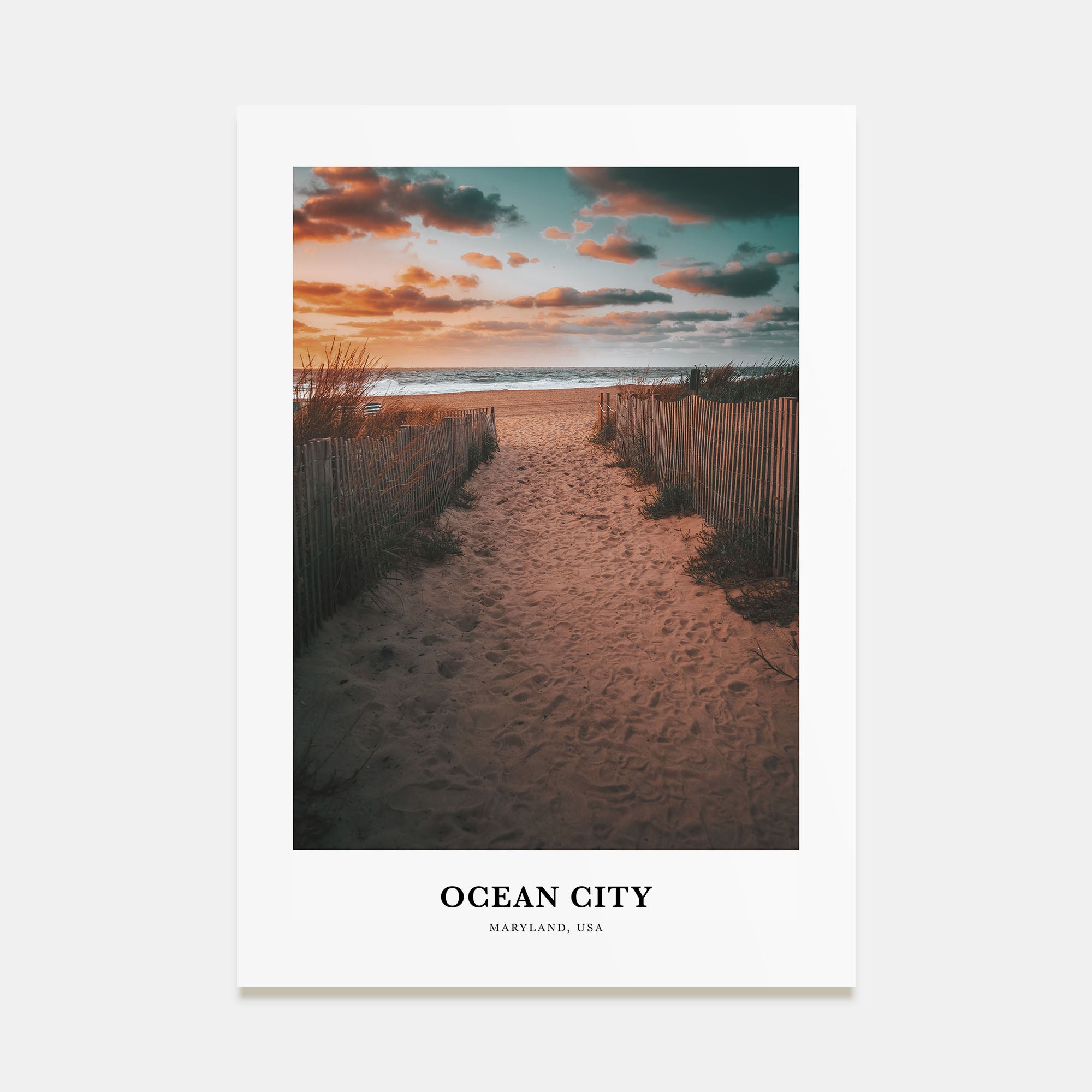 Ocean City, Maryland Portrait Color Poster