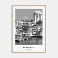Ocean City, New Jersey Portrait B&W Poster