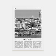 Ocean City, New Jersey Travel B&W No 1 Poster