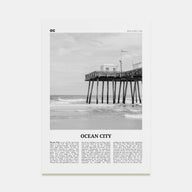 Ocean City, New Jersey Travel B&W No 2 Poster