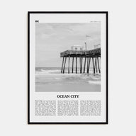Ocean City, New Jersey Travel B&W No 2 Poster