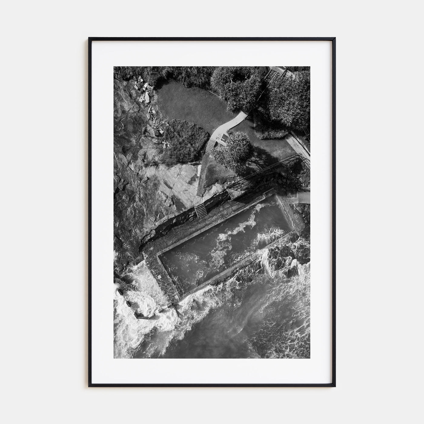 Ocean Pool Photo B&W No 2 Poster