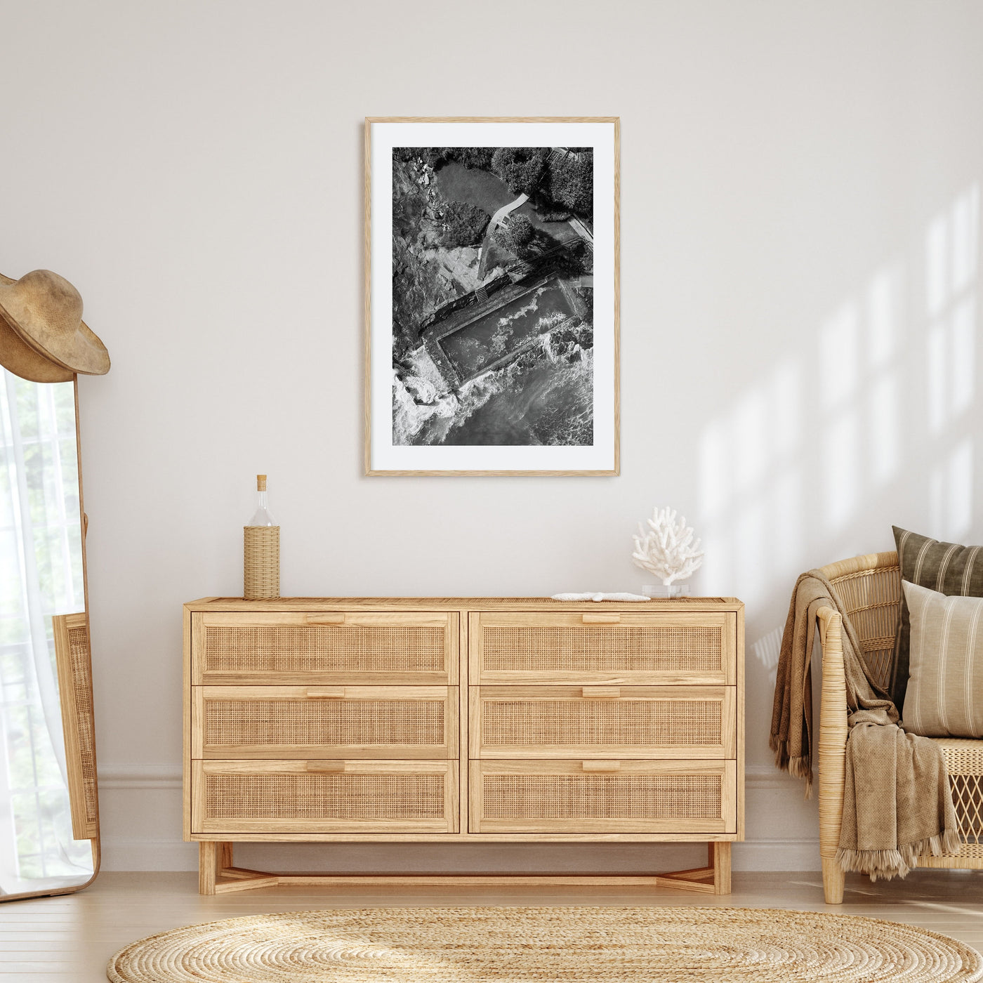 Ocean Pool Photo B&W No 2 Poster