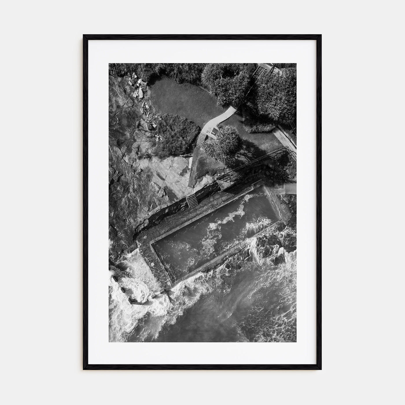 Ocean Pool Photo B&W No 2 Poster