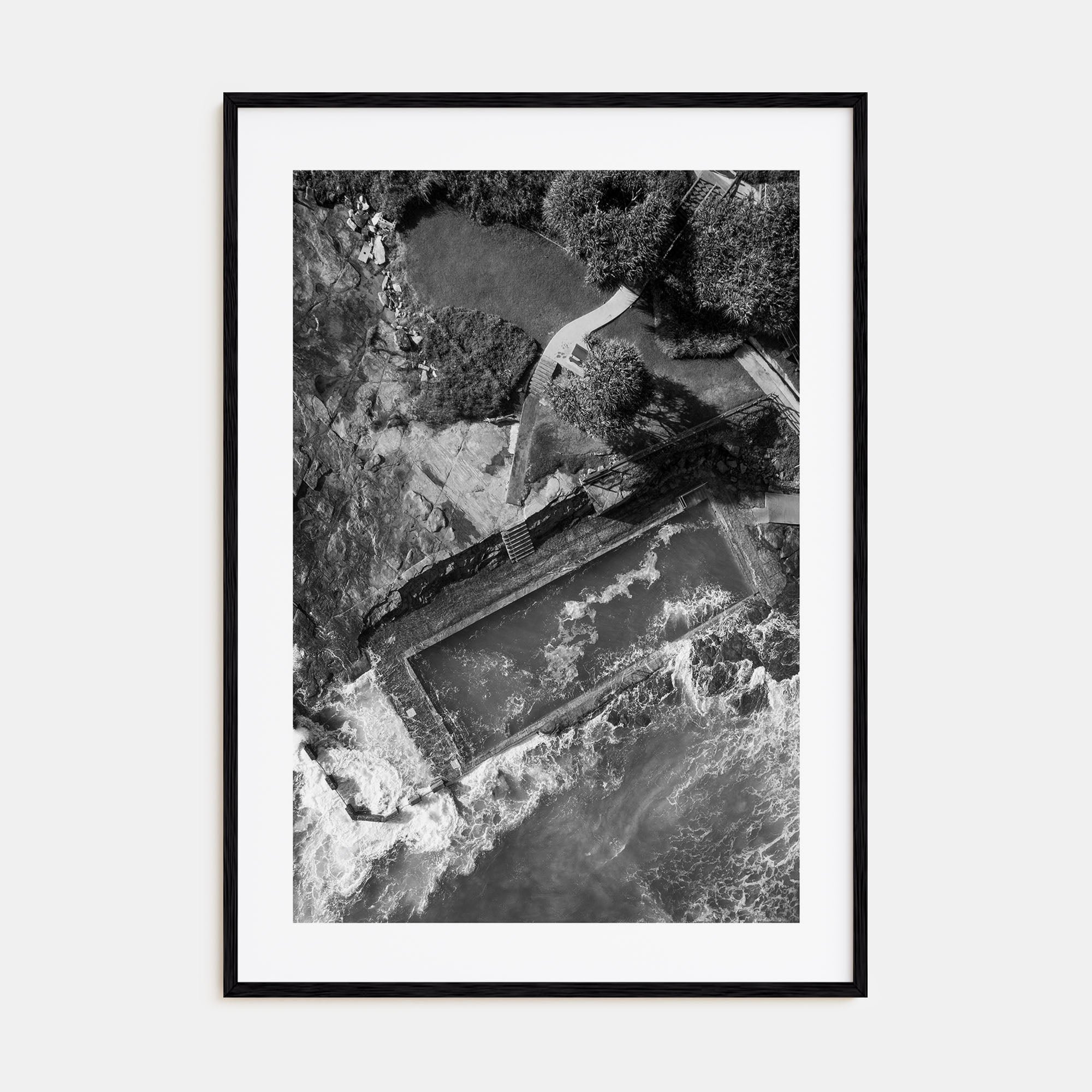 Ocean Pool Photo B&W No 2 Poster