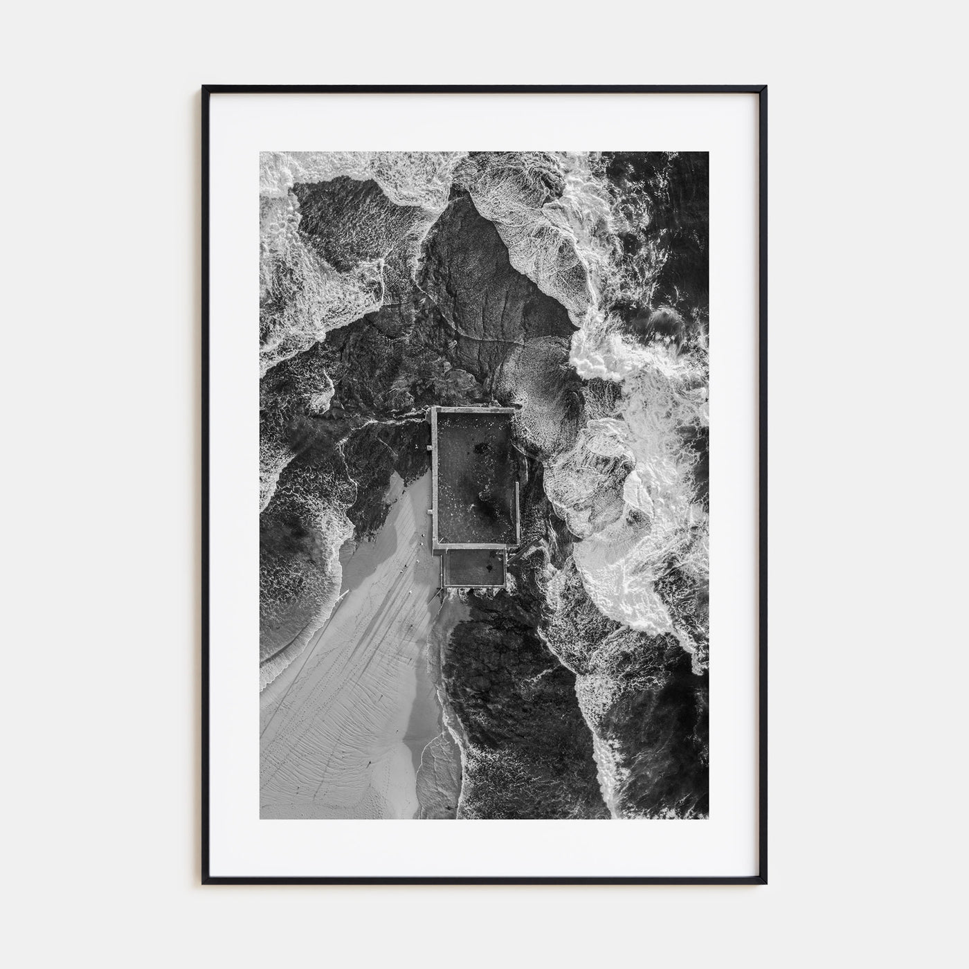 Ocean Pool Photo B&W No 3 Poster