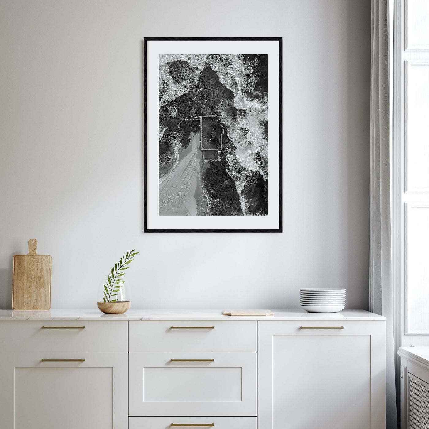 Ocean Pool Photo B&W No 3 Poster