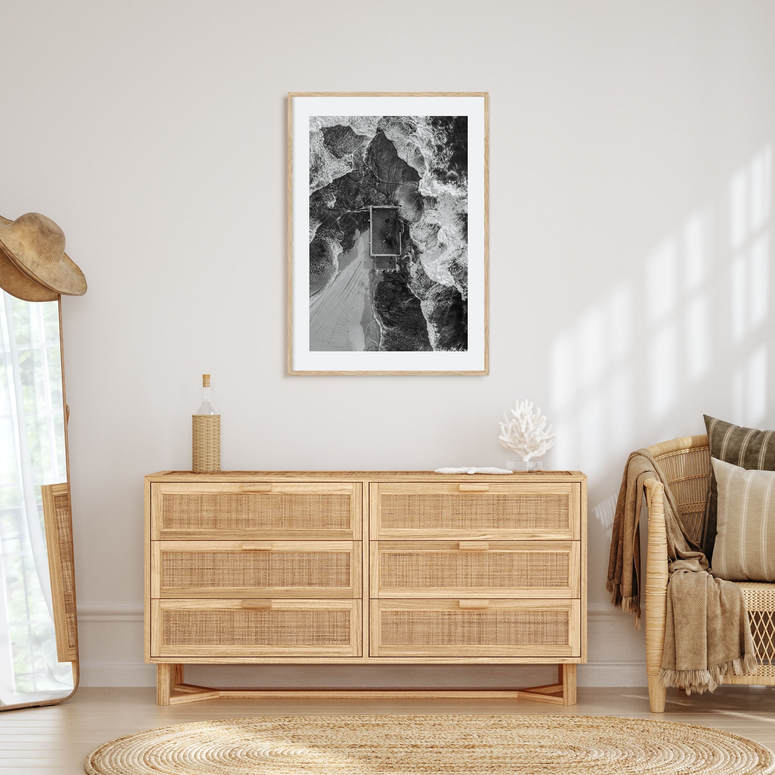 Ocean Pool Photo B&W No 3 Poster