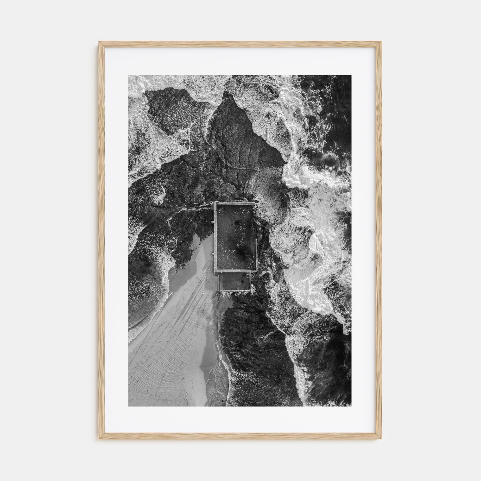 Ocean Pool Photo B&W No 3 Poster