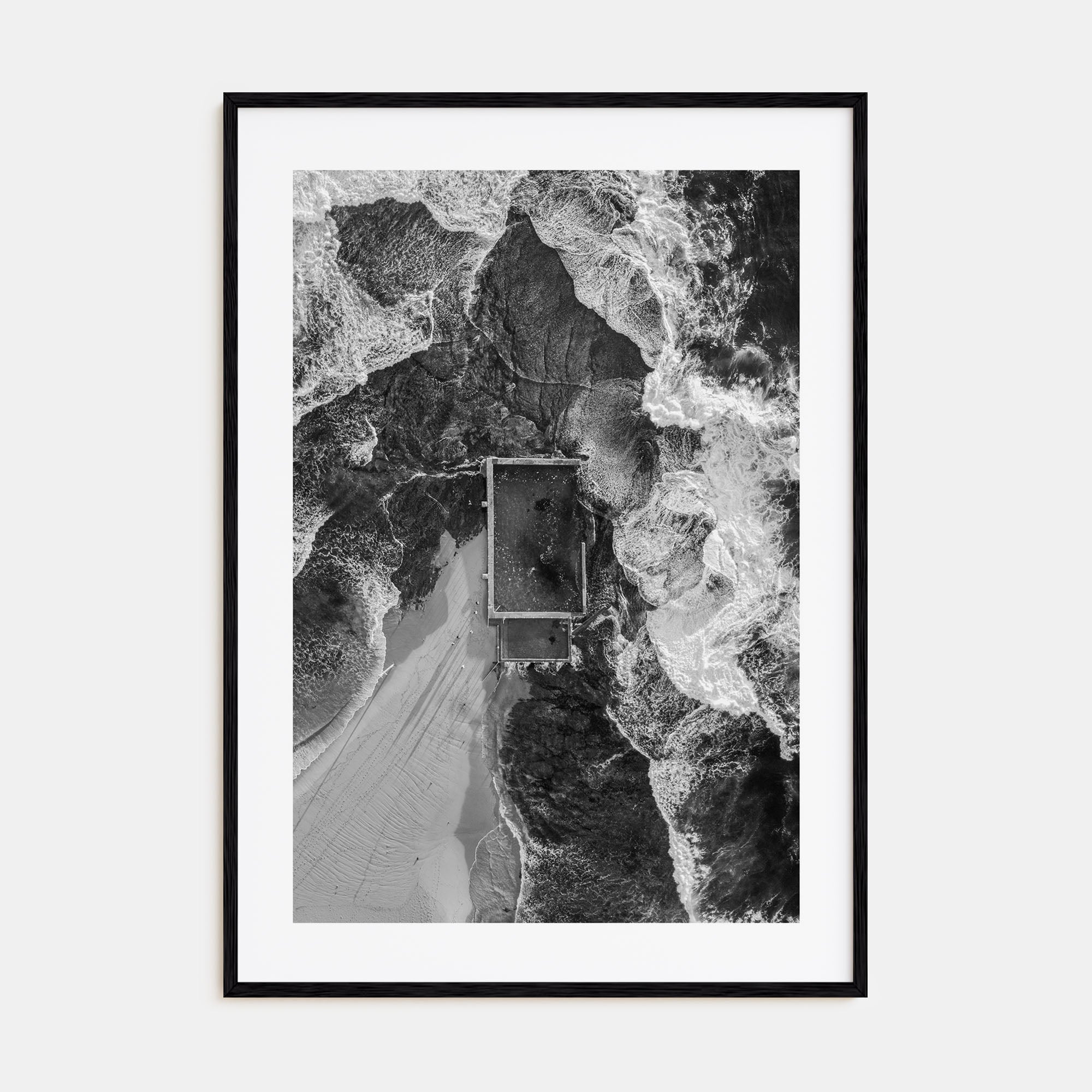 Ocean Pool Photo B&W No 3 Poster