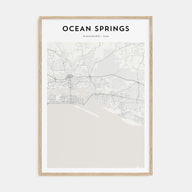 Ocean Springs Map Portrait Poster