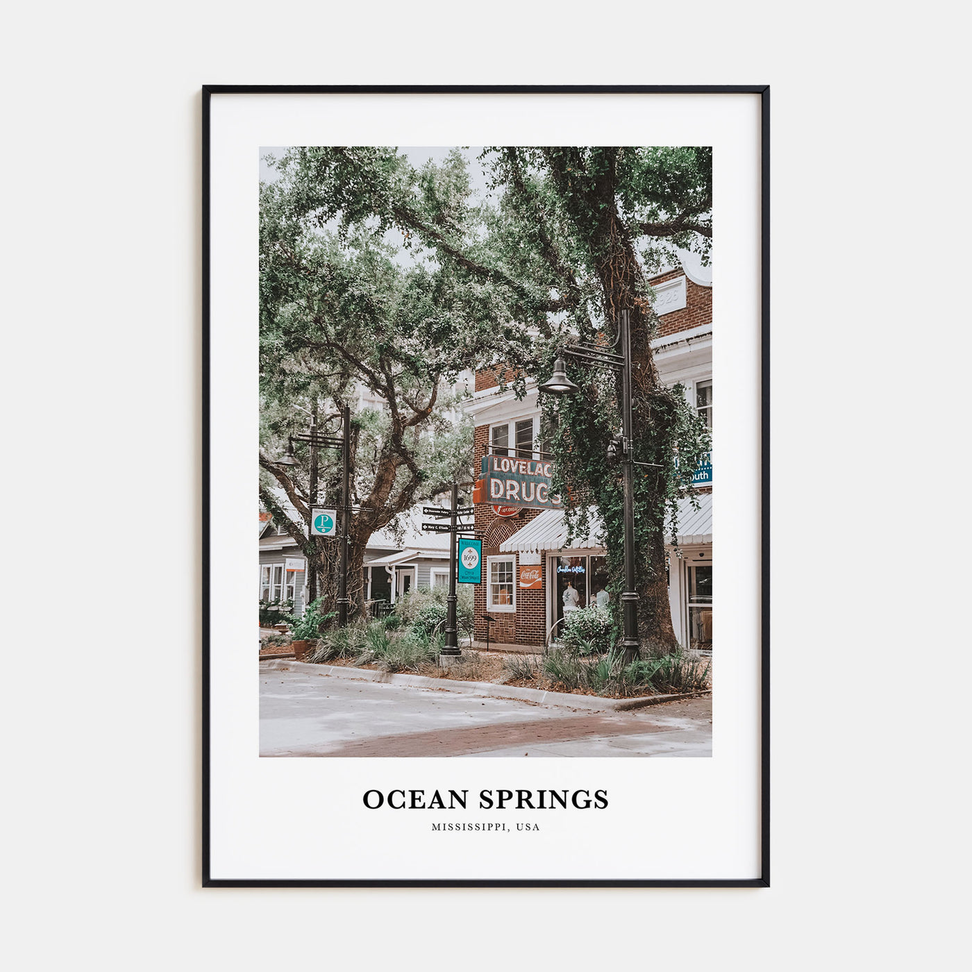 Ocean Springs Portrait Color Poster