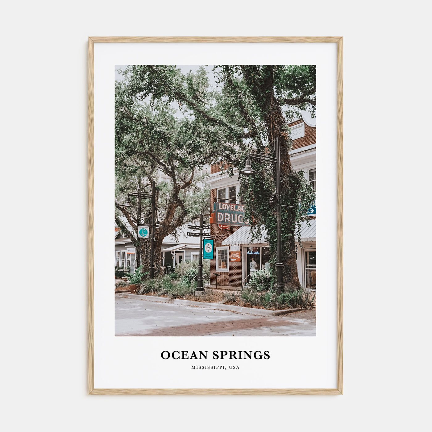 Ocean Springs Portrait Color Poster