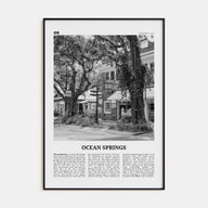 Ocean Springs Travel B&W Poster