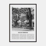 Ocean Springs Travel B&W Poster