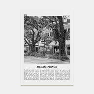 Ocean Springs Travel B&W Poster