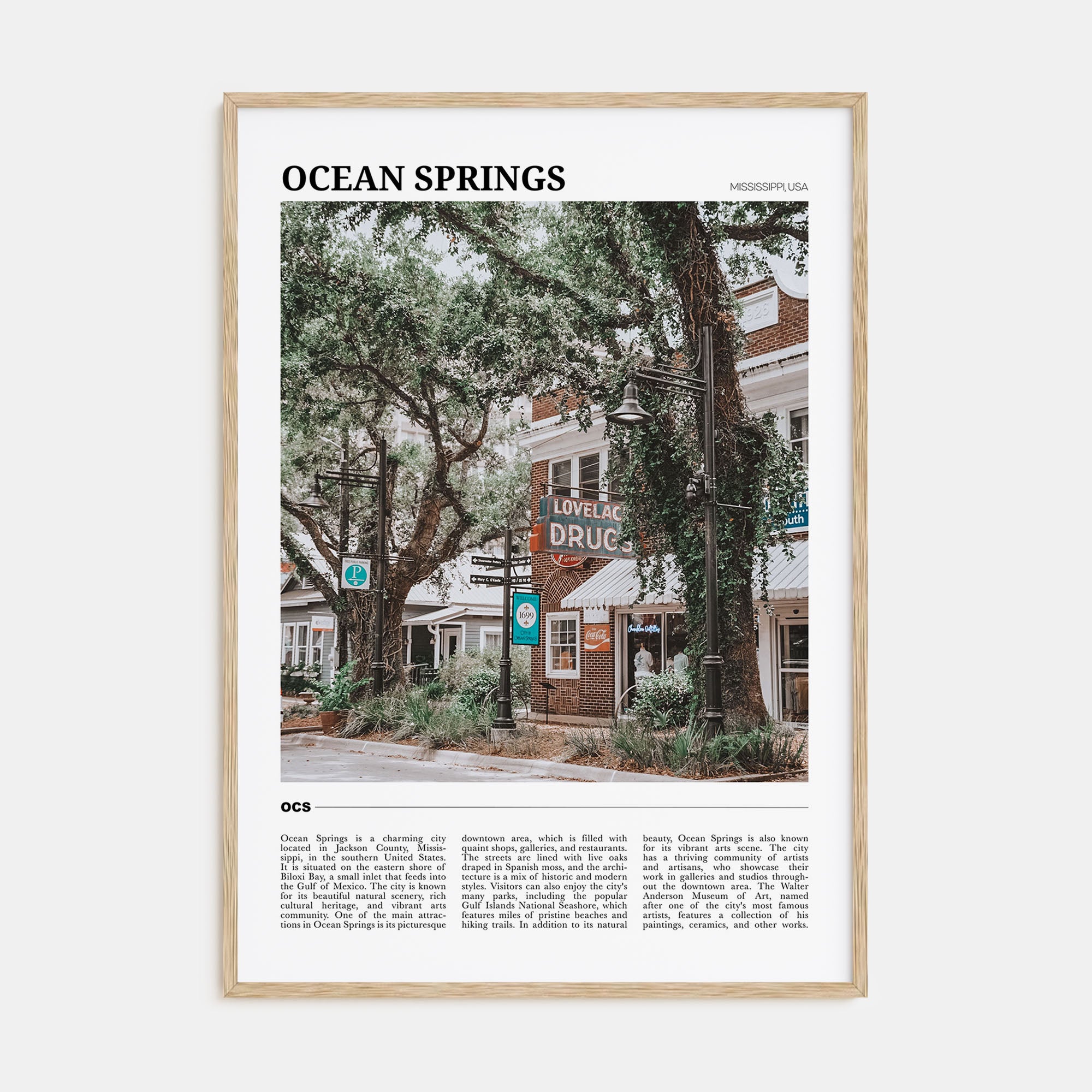 Ocean Springs Travel Color Poster