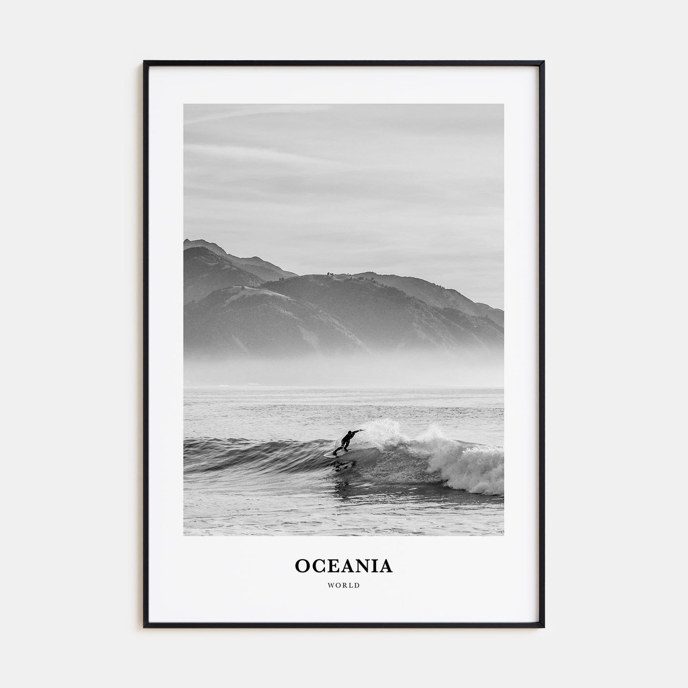 Oceania Portrait B&W Poster