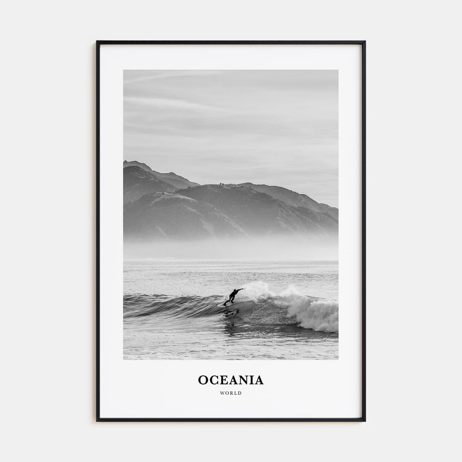 Oceania Portrait B&W Poster