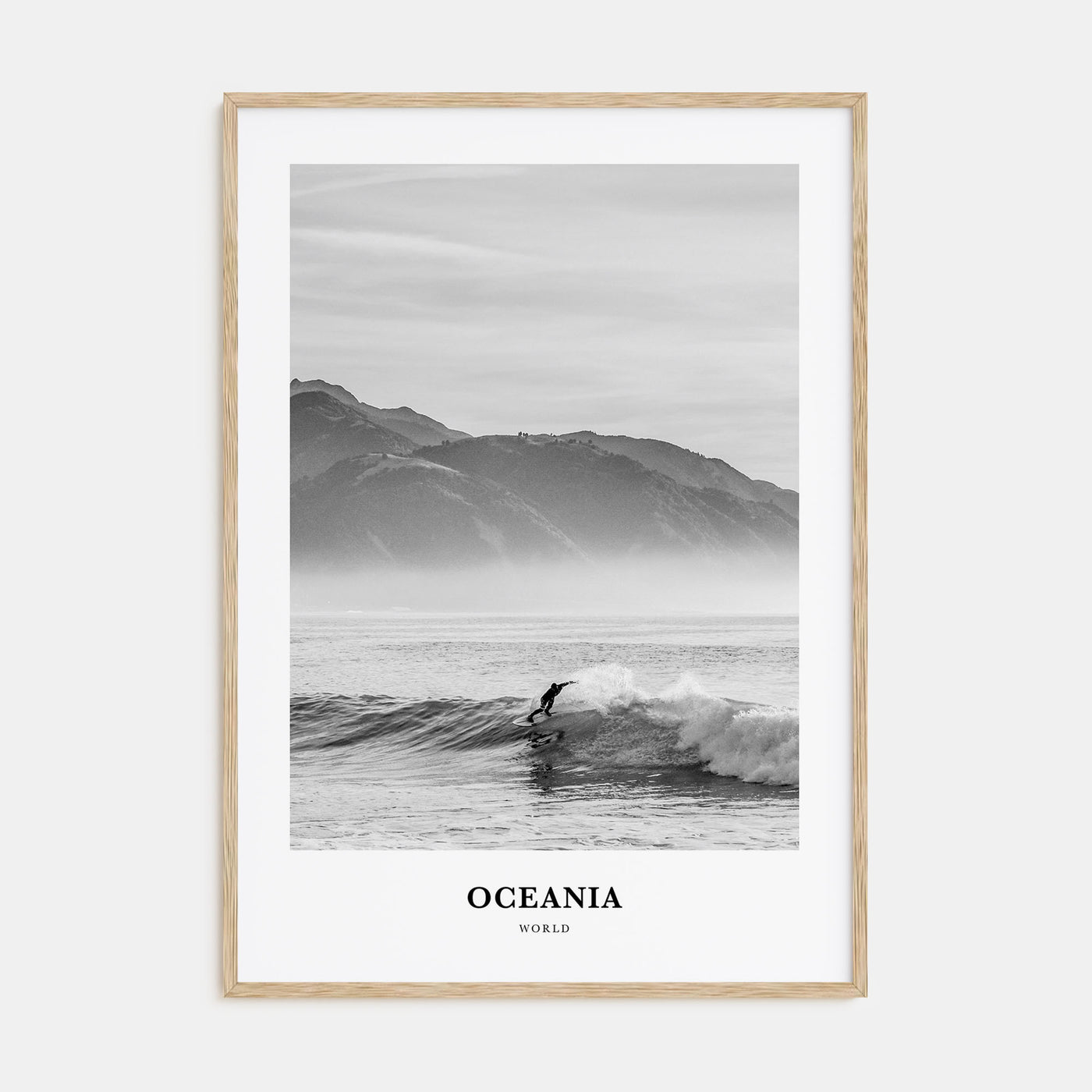 Oceania Portrait B&W Poster
