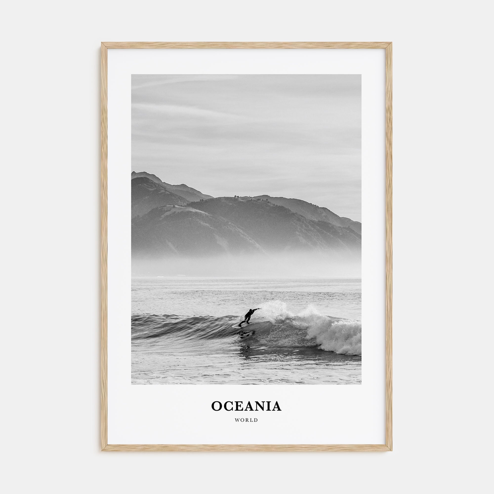 Oceania Portrait B&W Poster