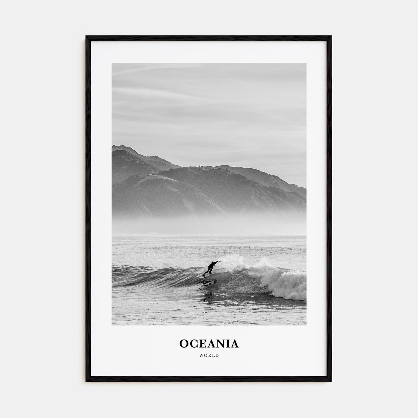 Oceania Portrait B&W Poster