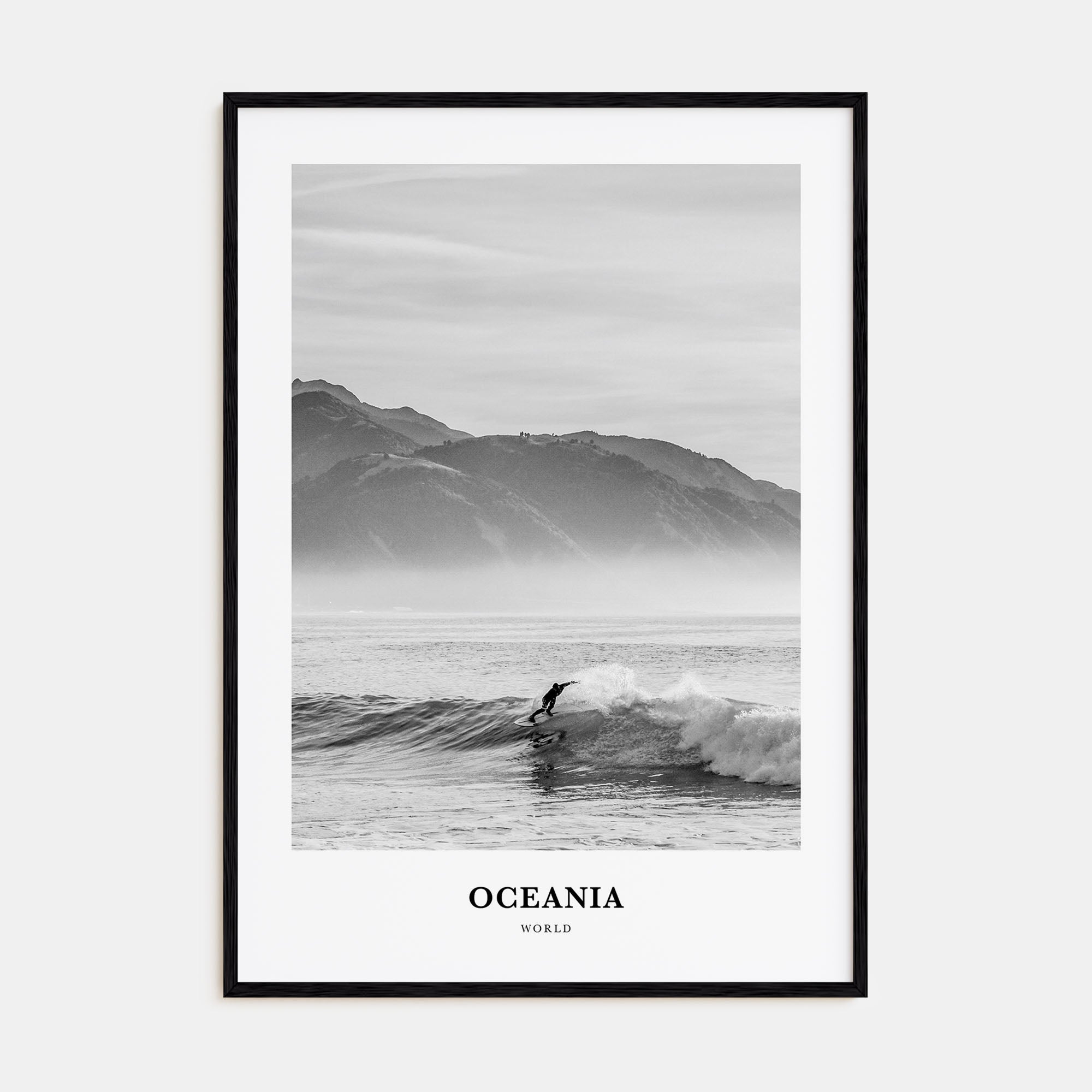 Oceania Portrait B&W Poster