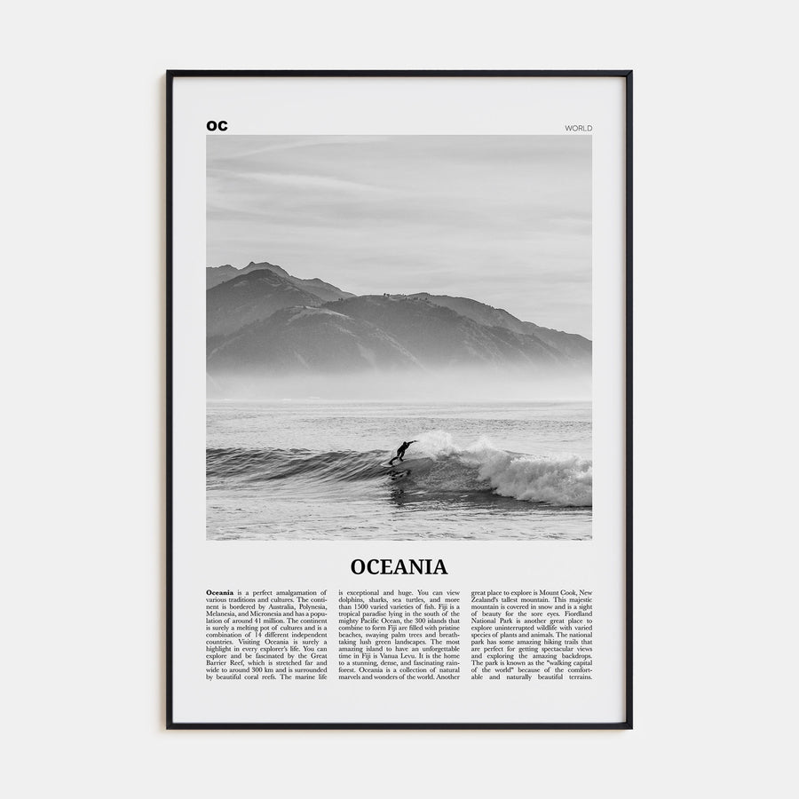 Oceania Travel B&W Poster