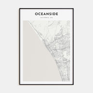 Oceanside Map Portrait Poster